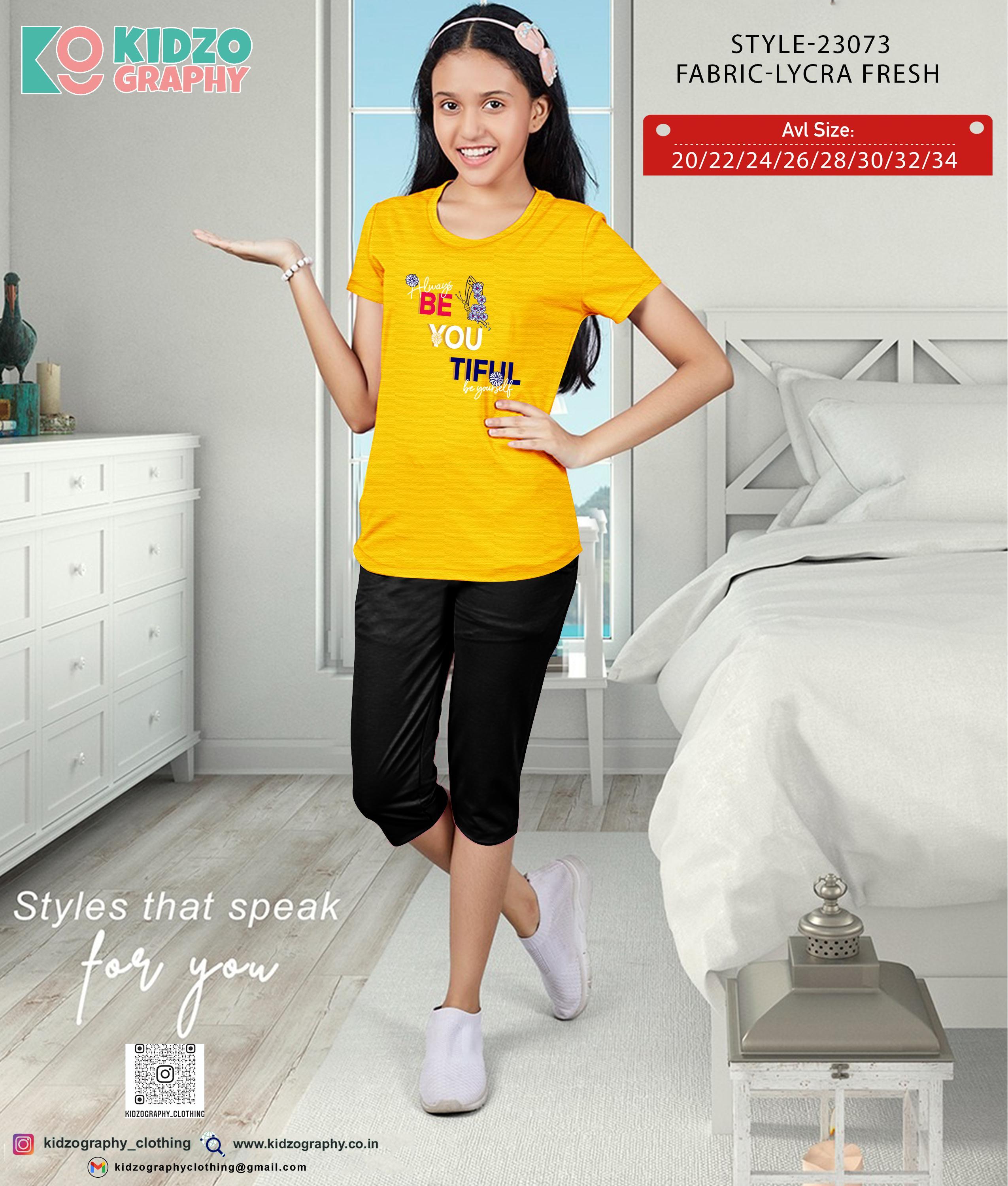 Kidzography Girl's Lycra HS RN T-Shirt