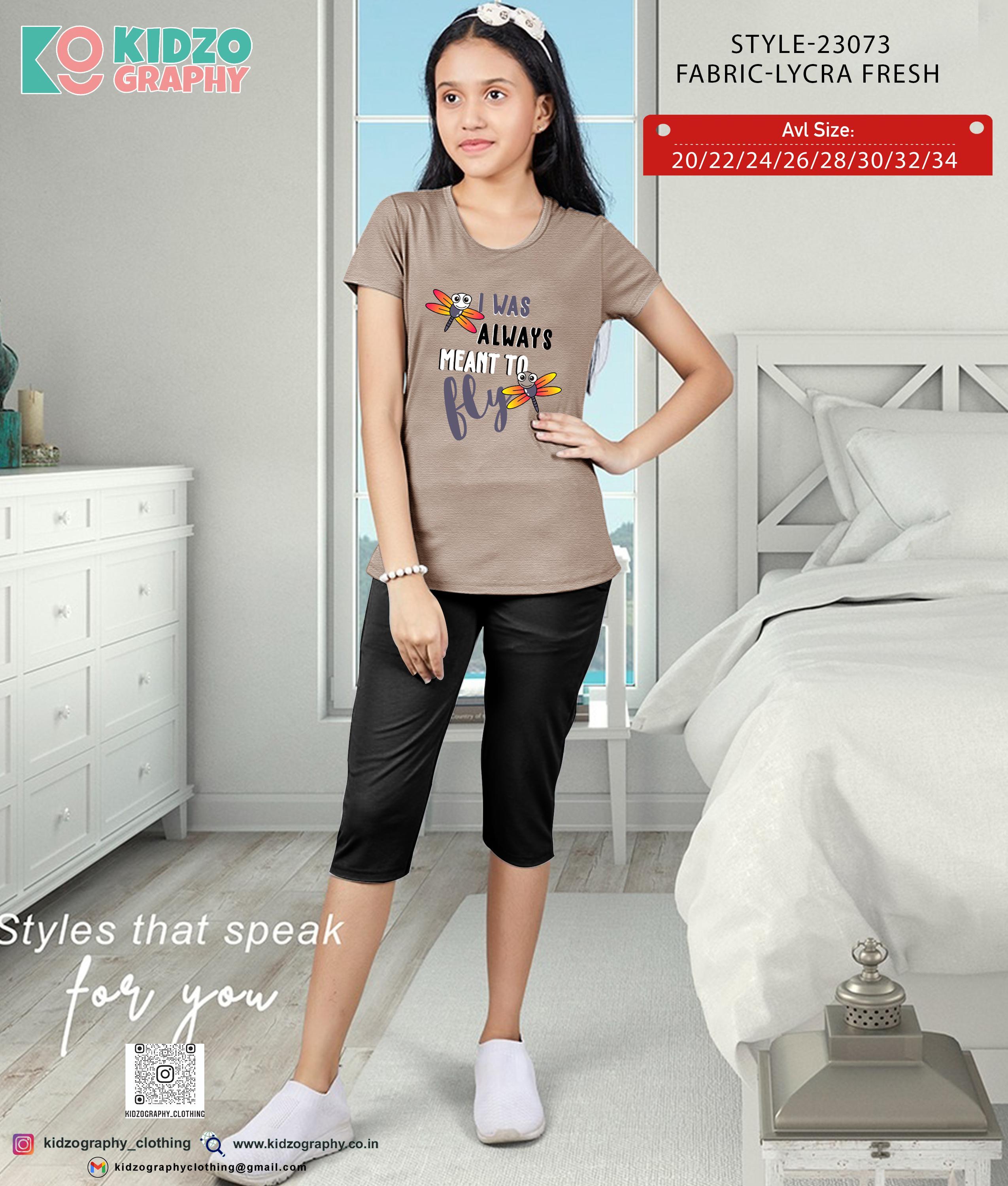 Kidzography Girl's Lycra HS RN T-Shirt