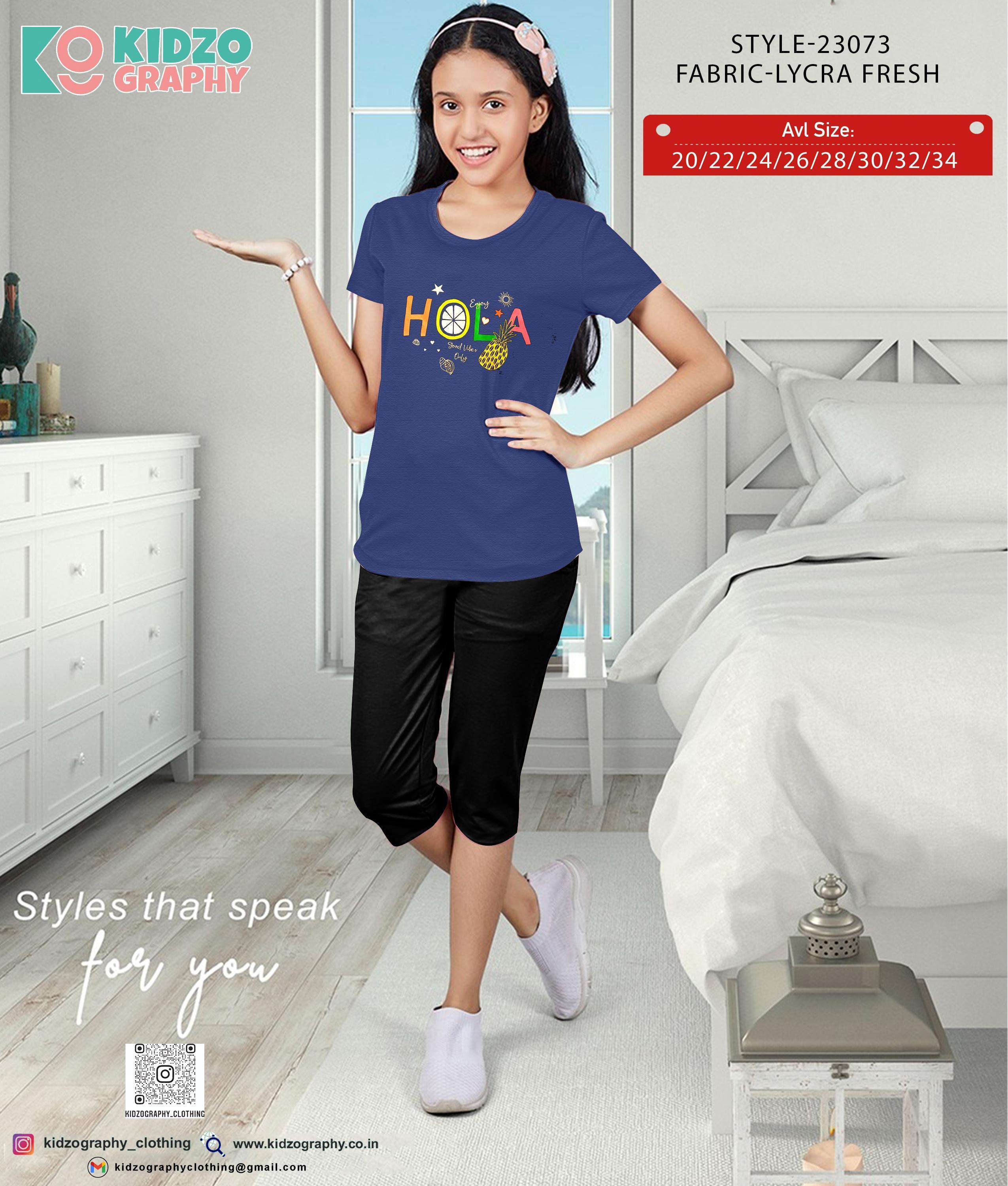 Kidzography Girl's Lycra HS RN T-Shirt
