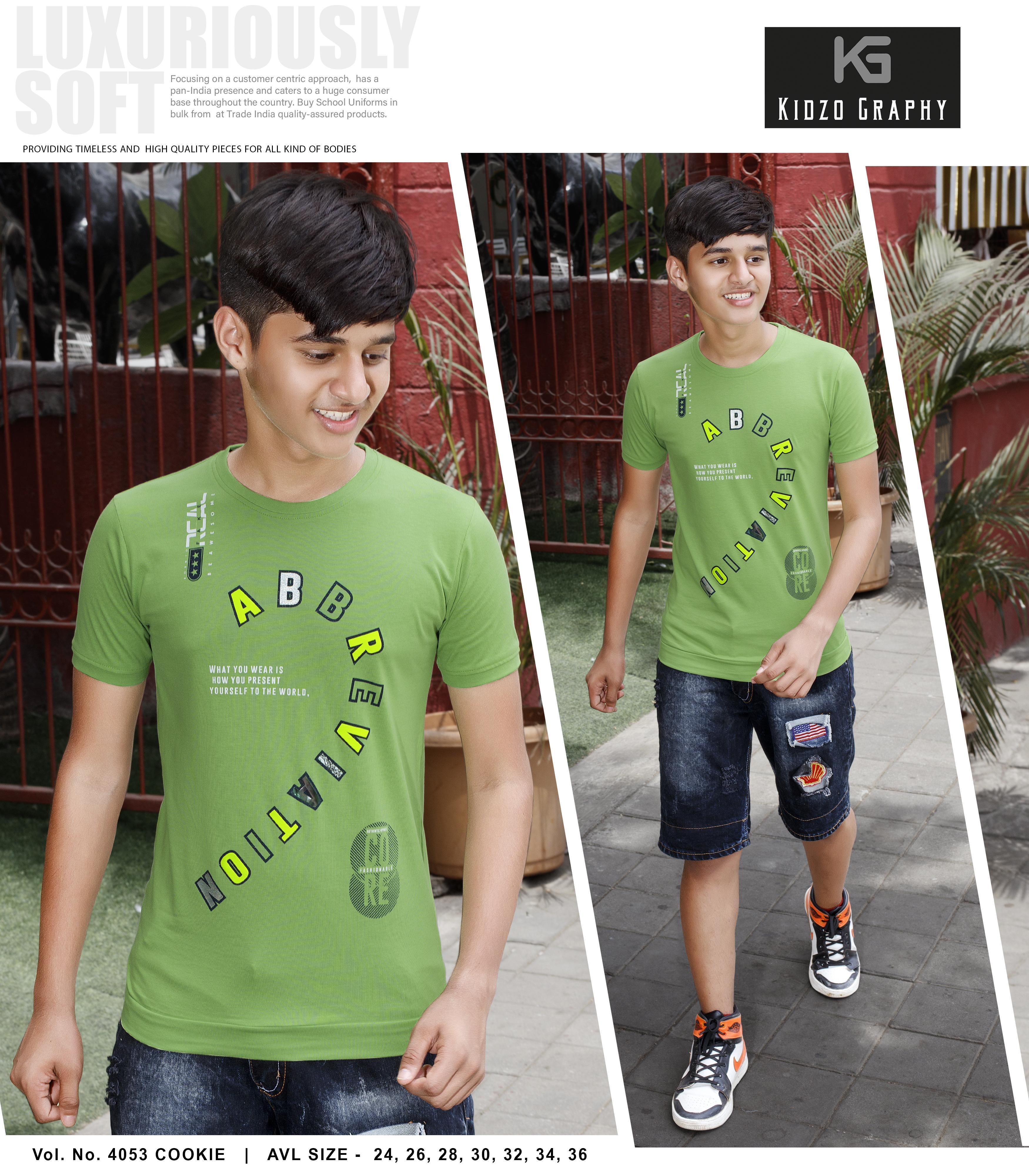 Kidzography Boy's Single Jersey Round Neck T-Shirt