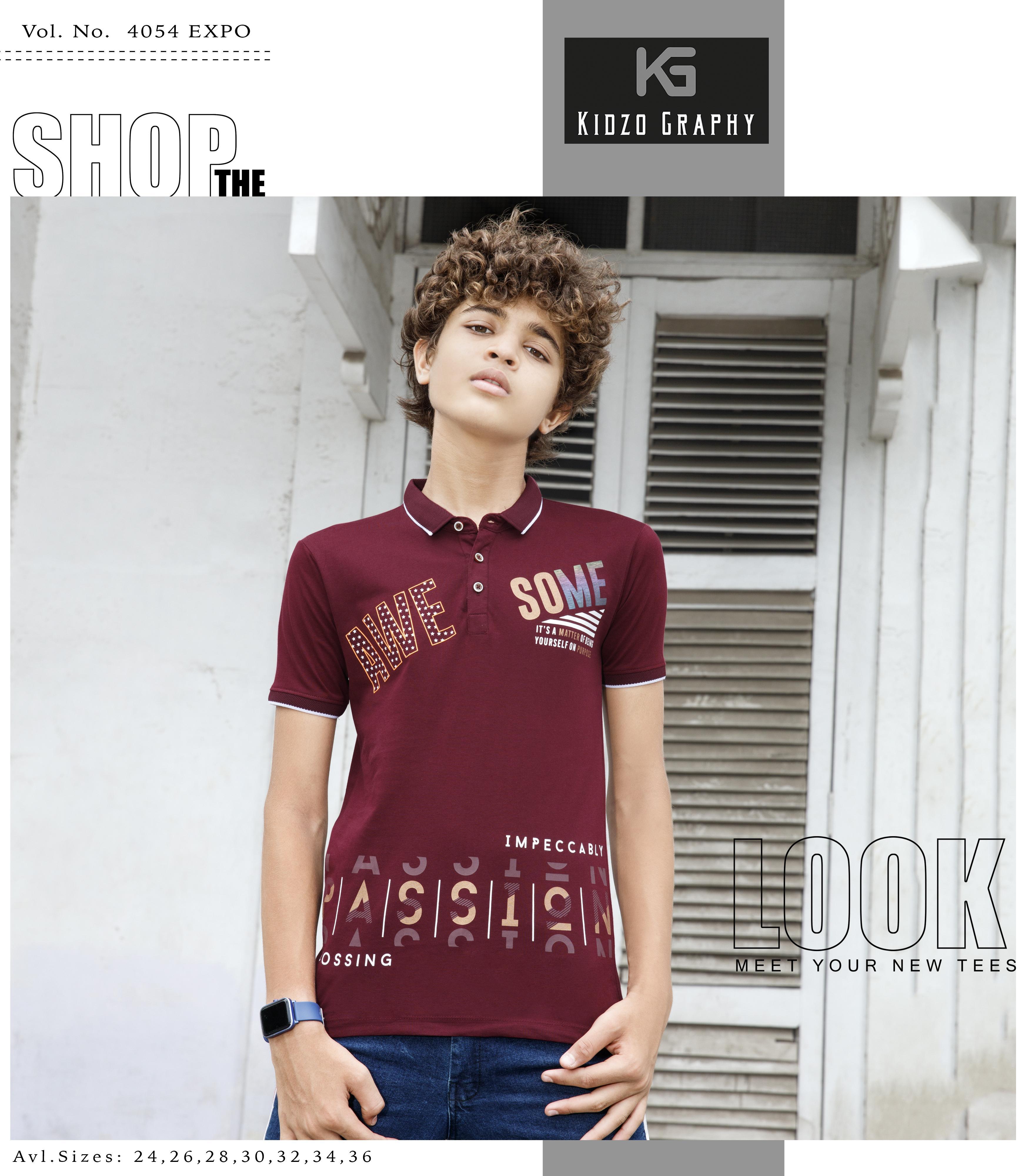 Kidzography Boys Single Jersey Collar Printed T-Shirt