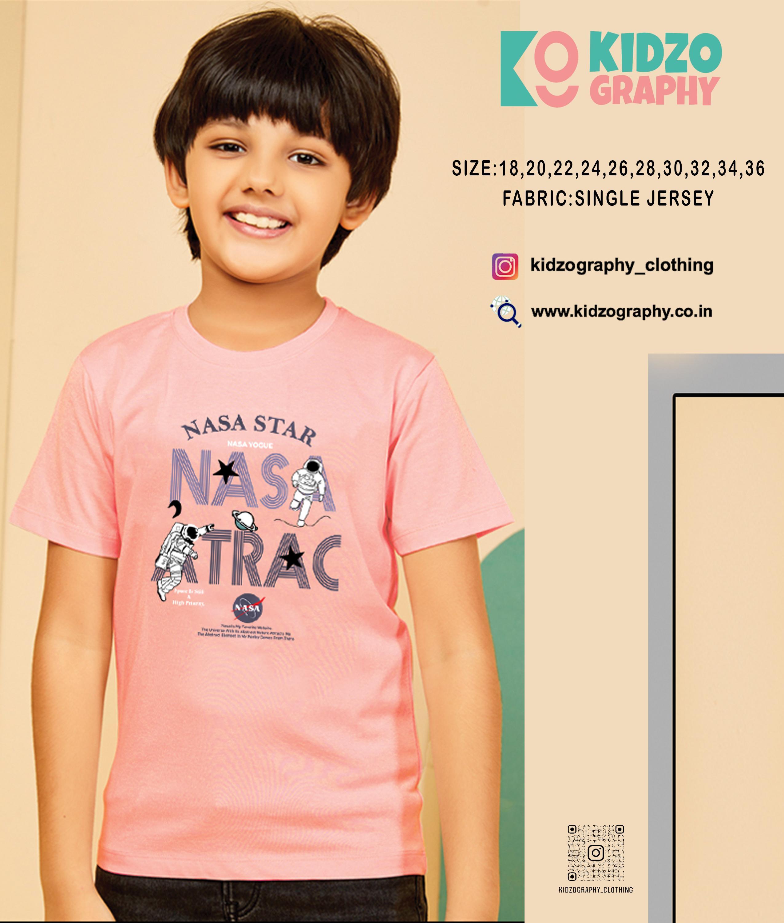 Kidzography Boy's Bouncer Round Neck Half Sleeves T-Shirt