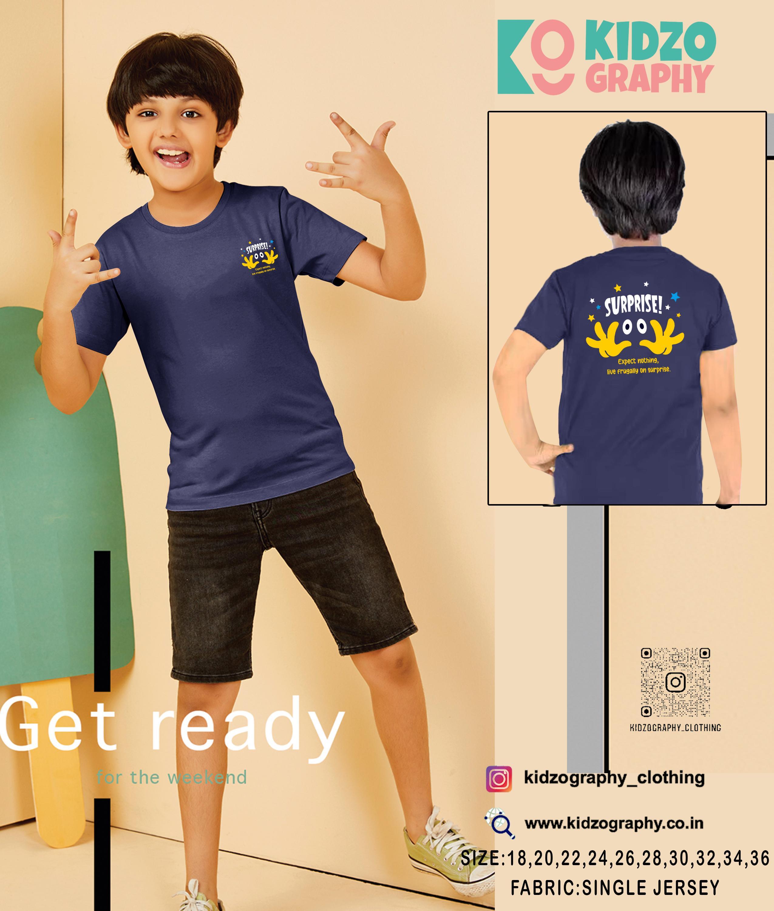 Kidzography Boy's Bouncer Round Neck Half Sleeves T-Shirt