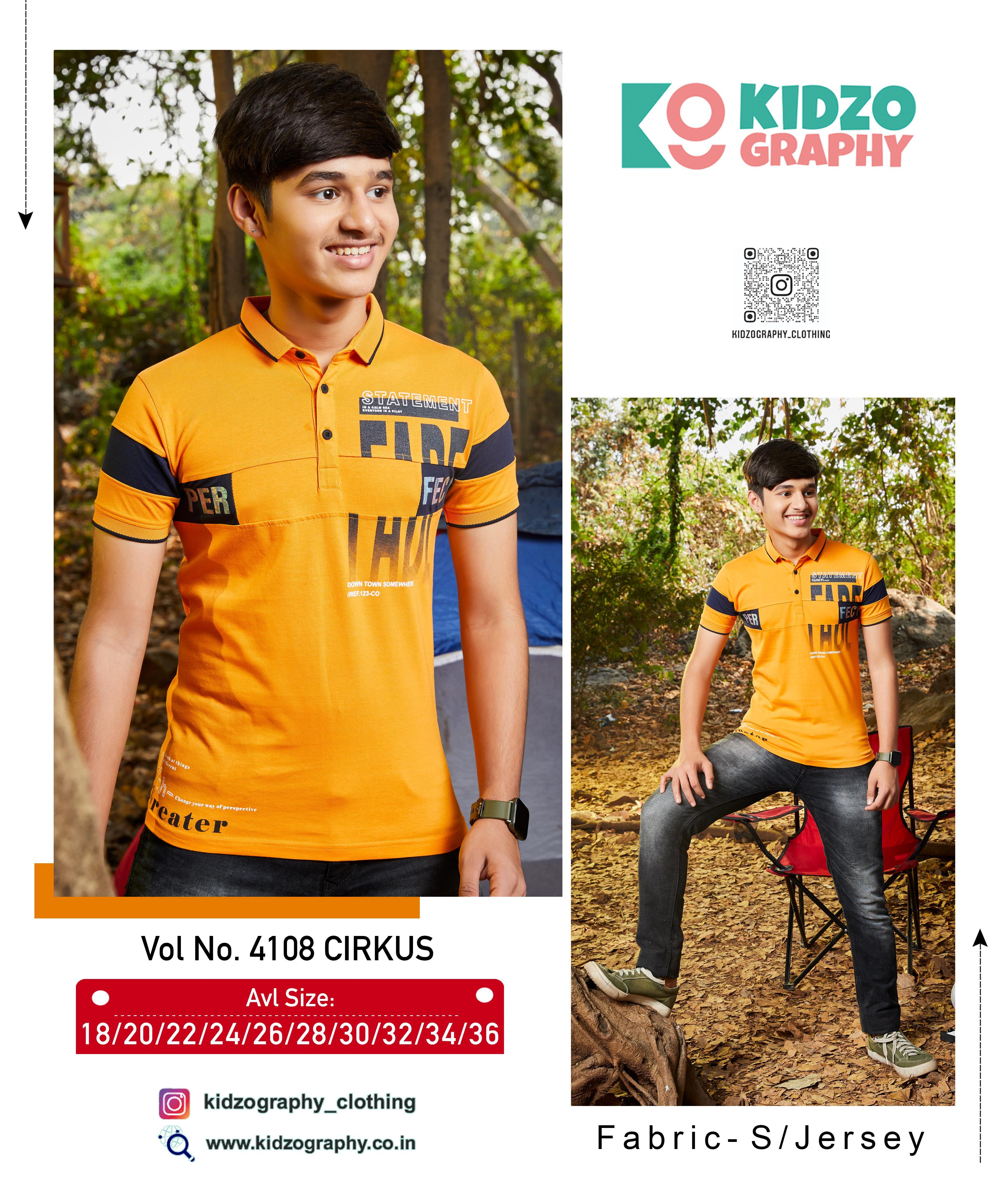 Kidzography Boy's Collar C&S T-Shirt