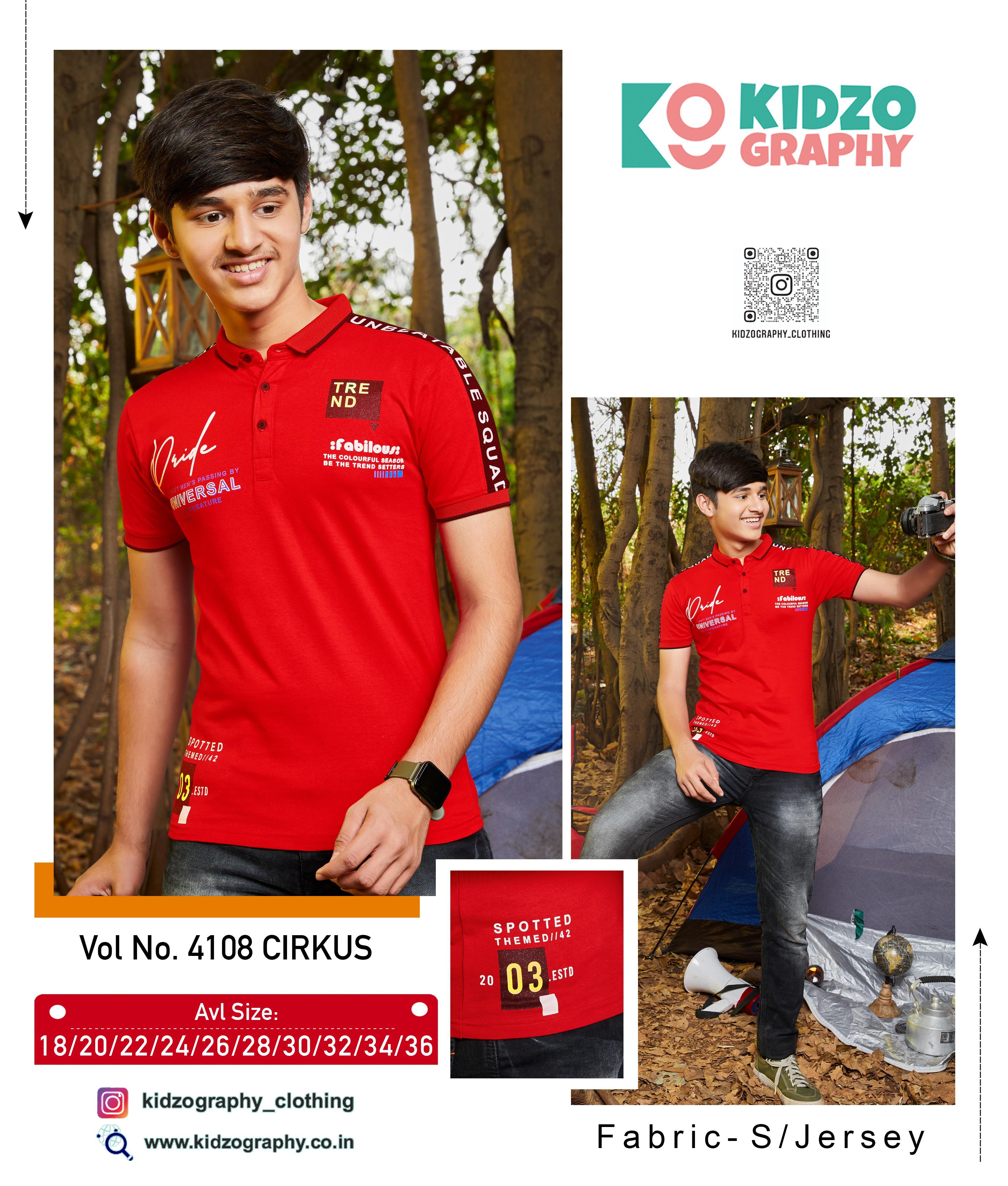 Kidzography Boy's Collar C&S T-Shirt