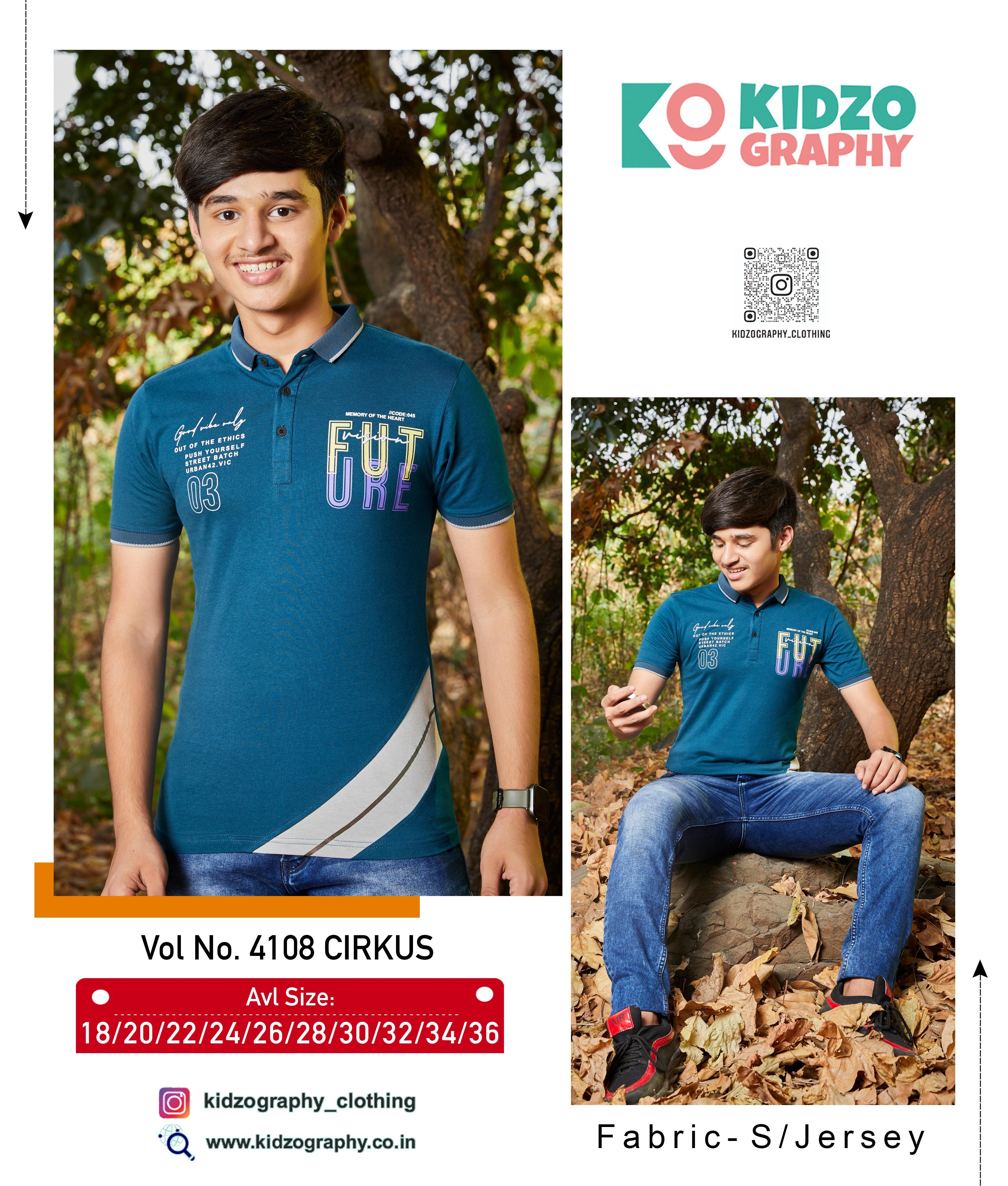 Kidzography Boy's Collar C&S T-Shirt