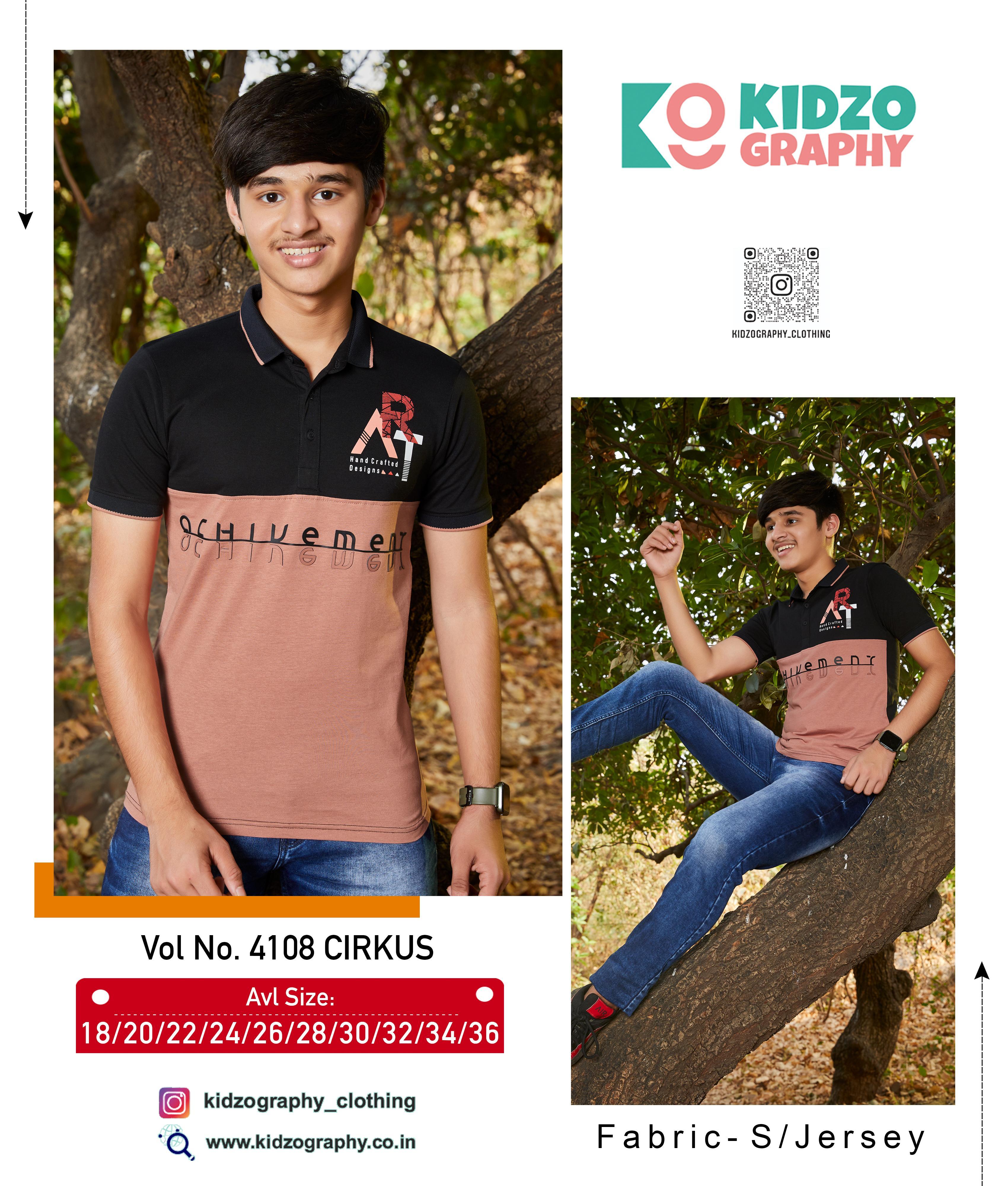 Kidzography Boy's Collar C&S T-Shirt